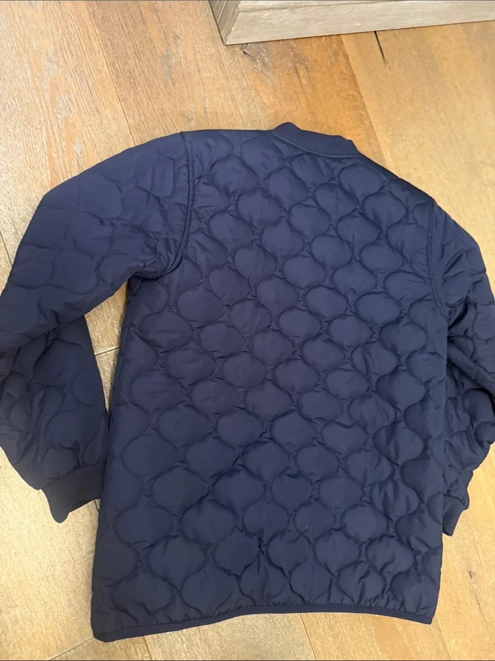 Janie and Jack Navy Quilted Bomber Jacket Kids Size 10-12 NWOT